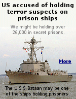 By its own admission, the US government is currently detaining at least 26,000 people without trial in secret prisons, and up to 80,000 have been held since 2001.